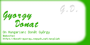 gyorgy donat business card
