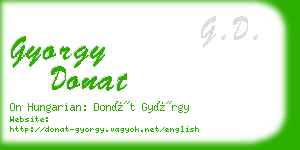 gyorgy donat business card